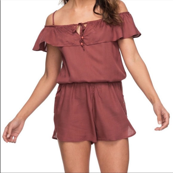 🔥Roxy women’s western scrappy romper in coral red - Picture 2 of 2